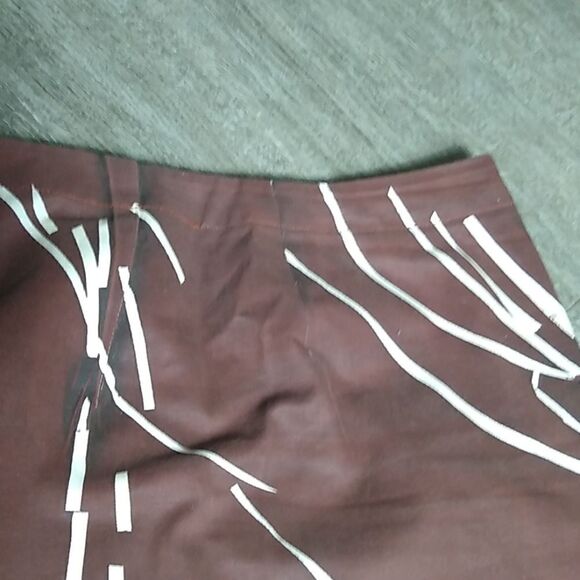 Lecoanet Hemant Abstract Floral A Line Skirt Md 10 - Picture 4 of 5